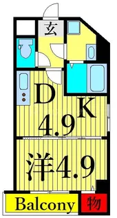 リトルズ西尾久【6階】の間取り