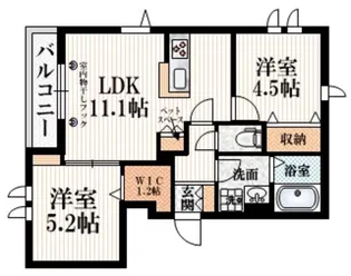 パークサイド芦花【3階】の間取り