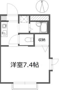 コンフォートディアス朝日町F【2階】の間取り