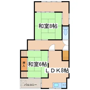 明幸アパート【2階】の間取り