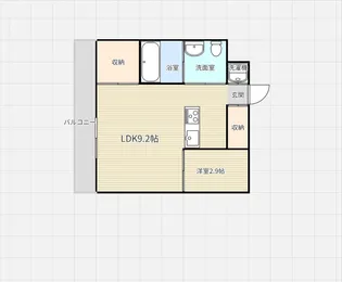 1LDKの間取り画像