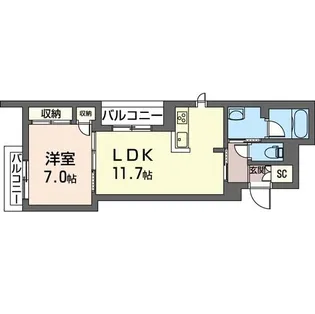 MARK Place 五本木【2階】の間取り