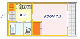 1Kの間取り画像