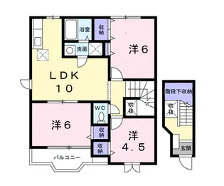 ヴァートゥー友 2番館【2階】の間取り