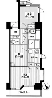 ライオンズマンション小石川シティ【9階】の間取り