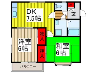 ヴィブレ町谷【2階】の間取り