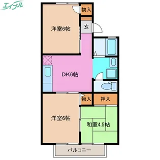 ハイツU【2階】の間取り