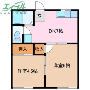 エステート川崎A棟【2階】の間取り