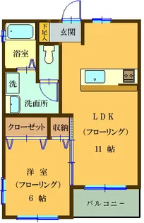 エディフィスAOI【3階】の間取り