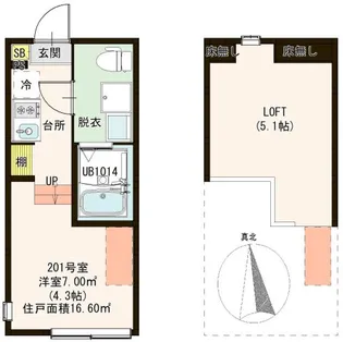 ハーモニーテラス加平III【2階】の間取り