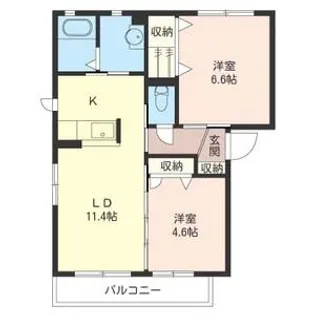 アムールA【2階】の間取り
