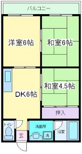 大阪府大阪市住吉区沢之町2【マンション】の間取り