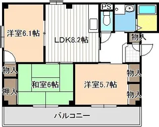 エスペラール明正【1階】の間取り