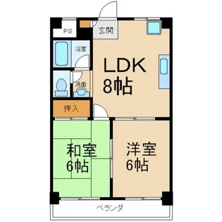 川口マンション【1階】の間取り