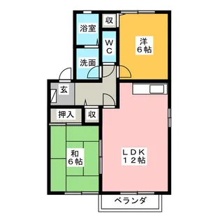グランシャリオIIA【2階】の間取り