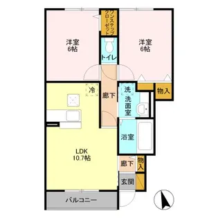 ガーデンハイツ【1階】の間取り