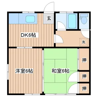 穀田アパート【2階】の間取り