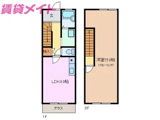 三重県四日市市高花平5【一戸建】の間取り