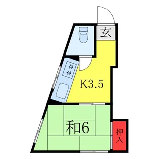 中山コーポ【3階】の間取り