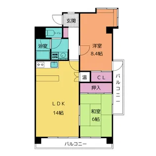 アップヒル野々山ビル(AP-HILL野々山ビル)【4階】の間取り