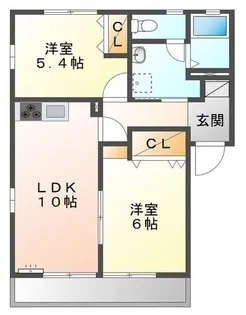 広島県呉市広大新開2【アパート】の間取り