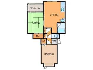 ヒルサイドテラス【1階】の間取り