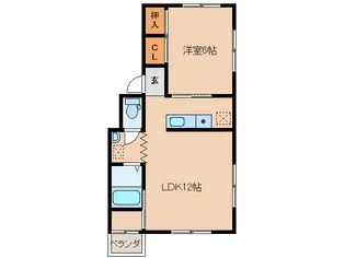宮崎県都城市都北町【アパート】の間取り