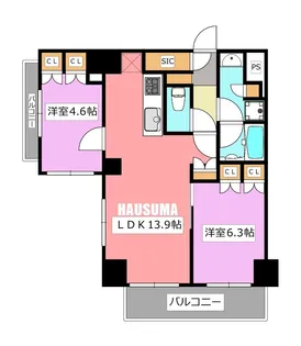 パークアクシス板橋本町弐番館【9階】の間取り