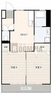 2DKの間取り画像
