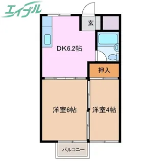 サニーコート日永【2階】の間取り