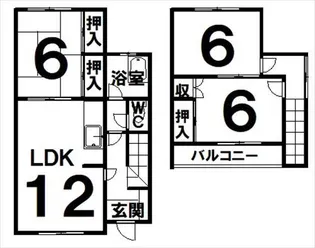 西19条南2丁目4-7テラスハウス【1階】の間取り