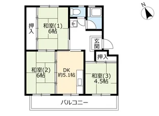 UR玉川橋【4階】の間取り