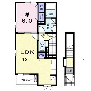 鹿児島県鹿児島市下福元町【アパート】の間取り