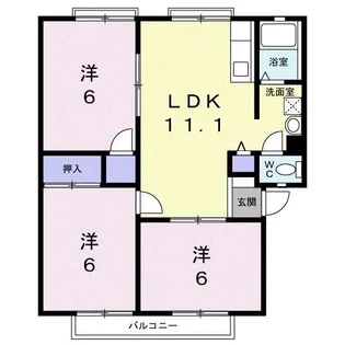 サンビレッジ諸富C【2階】の間取り