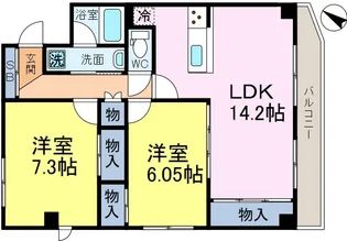 マーメイドラグーン【2階】の間取り