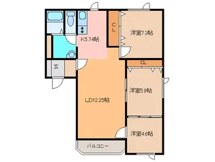 メゾンセリーヌ【3階】の間取り