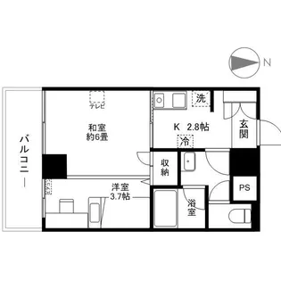 グランディオーゼナガノ【6階】の間取り