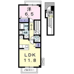 プーリヴァーA【2階】の間取り