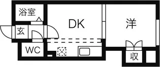 メゾンエクレーレ中の島【1階】の間取り