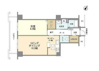 東京都中央区日本橋浜町3【マンション】の間取り