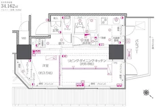 ZOOM中目黒【7階】の間取り