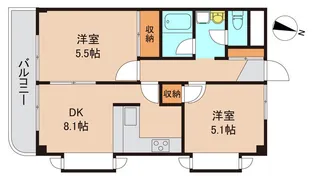 千葉県松戸市小金きよしケ丘1【マンション】の間取り