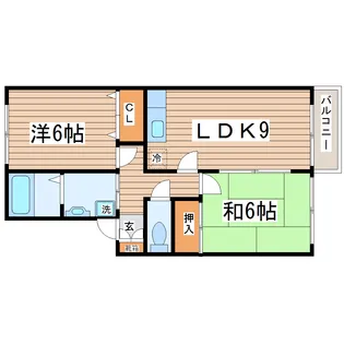 ヒルサイドテラスE【2階】の間取り