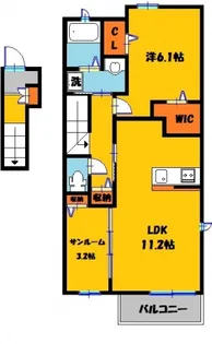 シュティル ブリーゼ【2階】の間取り