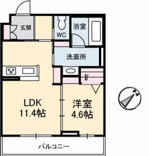 グラシア【2階】の間取り
