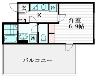 シャテロ三河島【4階】の間取り