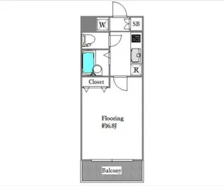 パレステュディオ赤阪【3階】の間取り