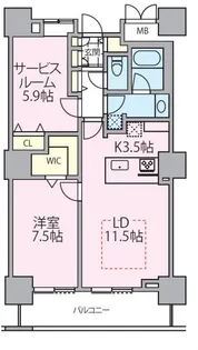 ロイヤルパークスタワー南千住【18階】の間取り