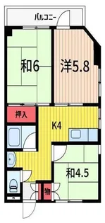 マンションハラ【4階】の間取り