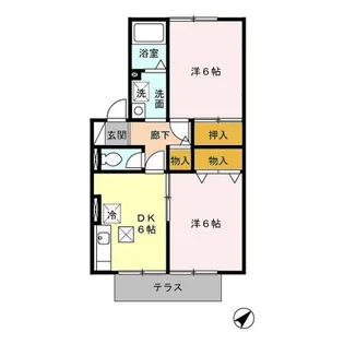 埼玉県坂戸市浅羽野1【アパート】の間取り